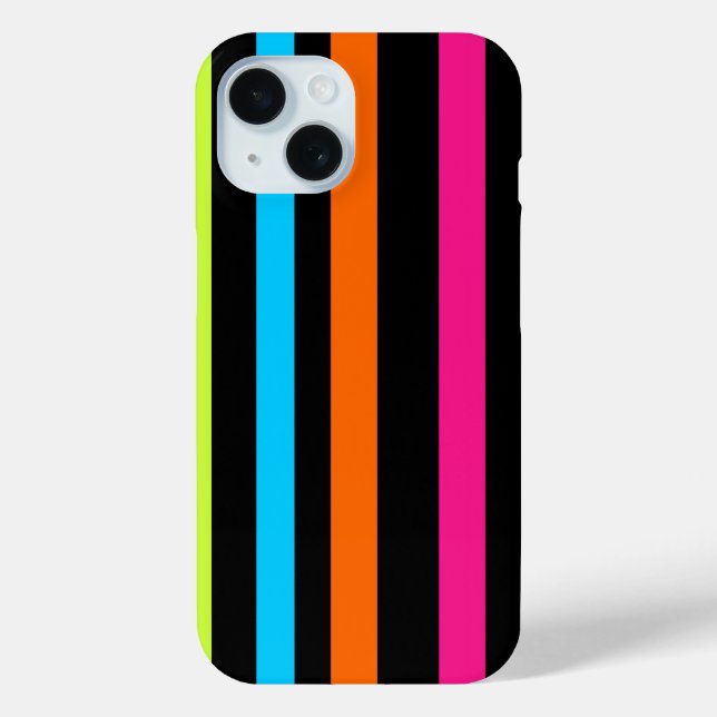Neon Stripes Pattern Case-Mate iPhone Case (Back)