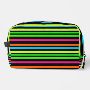 Neon Stripes Pattern Dopp Kit