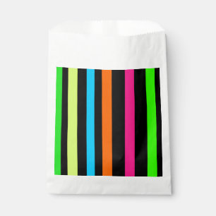 Neon Stripes Pattern Favour Bags