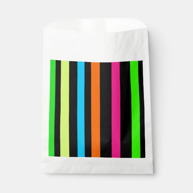 Neon Stripes Pattern Favour Bags (Front)