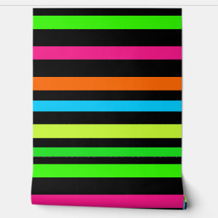Neon stripes wallpaper