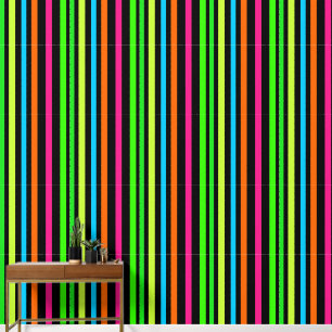 Neon stripes wallpaper