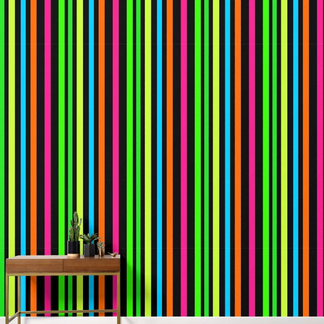 Neon stripes wallpaper (Hallway)