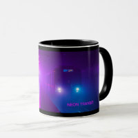 Neon Subway Vaporwave Mug – Retro Cyberpunk Coffee