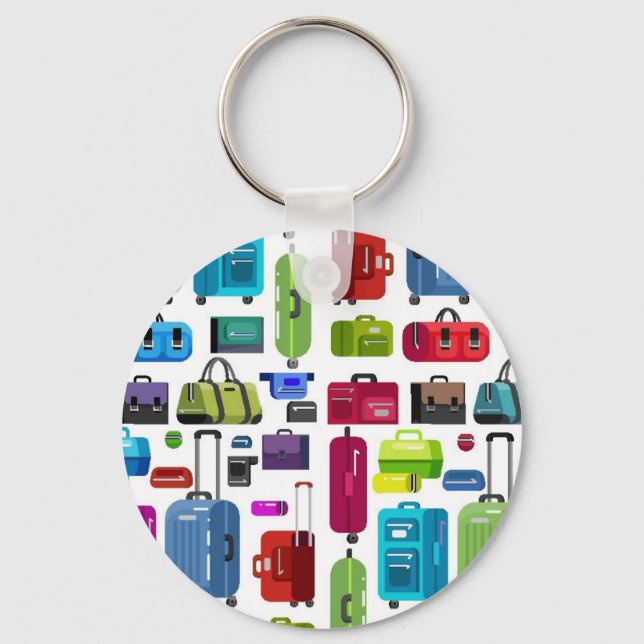 Neon Suitcases Key Ring (Front)