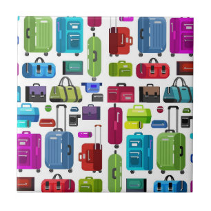 Neon Suitcases Tile