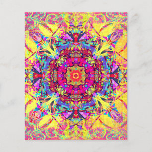 Neon Summer Boho Mandala Scrapbook Paper