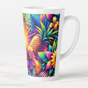 Neon Summer Symphony Latte Mug