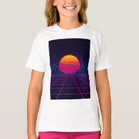 Neon Sunset Grid – Retro-Futuristic Synthwave Stic
