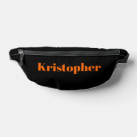 Neon Sunset Orange Classic Name | Black Stylish
