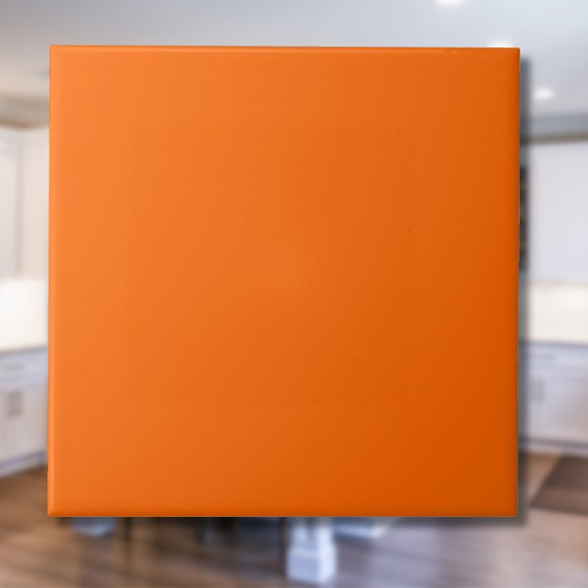 Neon Sunset Orange Solid Colour | Classic | Elegan Tile (Creator Uploaded)
