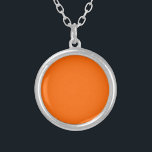 Neon Sunset Orange Solid Colour | Classic Silver Plated Necklace<br><div class="desc">Neon Sunset Orange - Introducing the timeless allure of the Solid Colour Design: a captivating blend of classic form and elegant simplicity. This design is a celebration of the power and beauty found in a single, striking hue. Exuding sophistication, the solid colour design embraces the essence of minimalism, making it...</div>