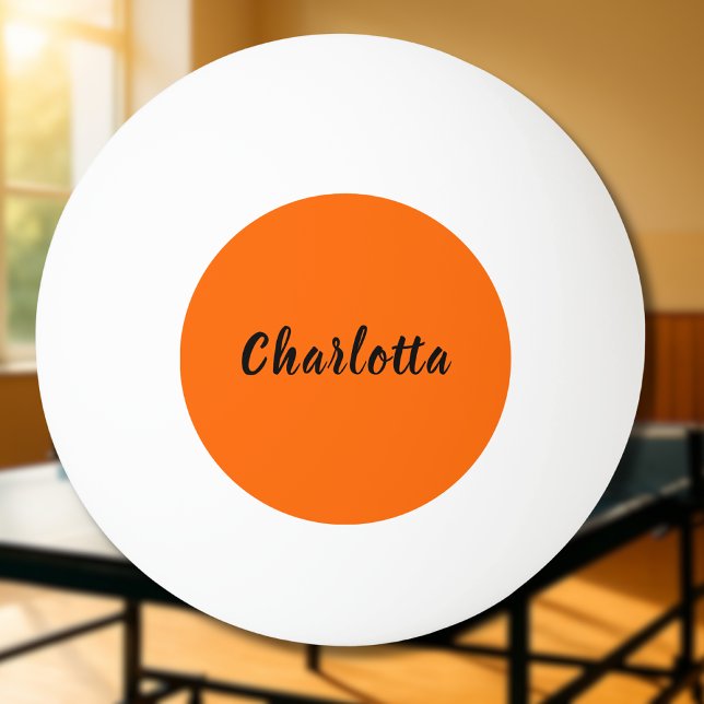 Neon Sunset Orange Solid Colour Custom Personalise Ping Pong Ball (Creator Uploaded)