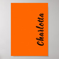 Neon Sunset Orange Solid Colour Custom Personalise