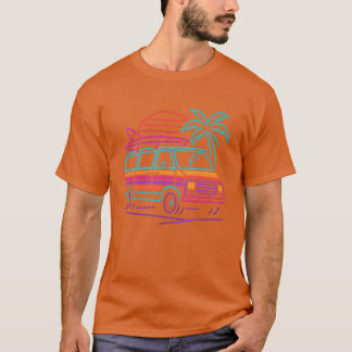 Neon Surf Van Sunset girl T-Shirt