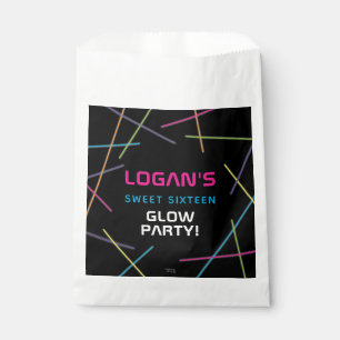 Neon Sweet 16 Birthday Glow Party Favour Bags