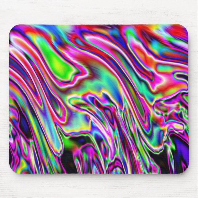 Neon Swirls Mouse Mat (Front)