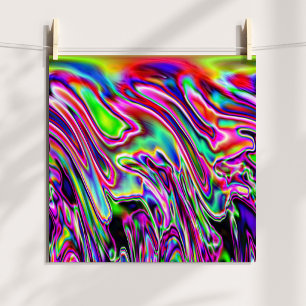 Neon Swirls Poster