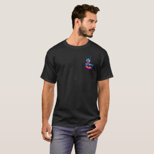 Neon Synthwave Surf Shack Front and Back Graphic T-Shirt