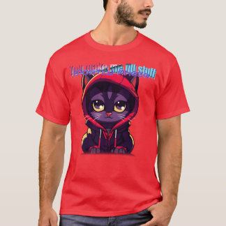 neon t shirt design With cats and rage funny