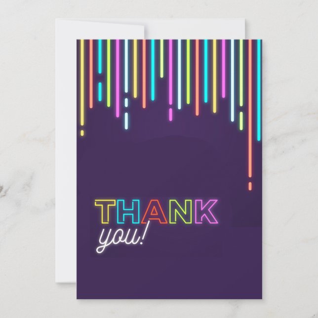 Neon Thank You Card (Front)