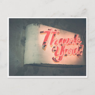 Neon Thank You Postcard