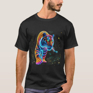 Neon Tiger Jungle Warrior  T-Shirt