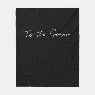 Neon Tis The Season Sign Fleece Blanket