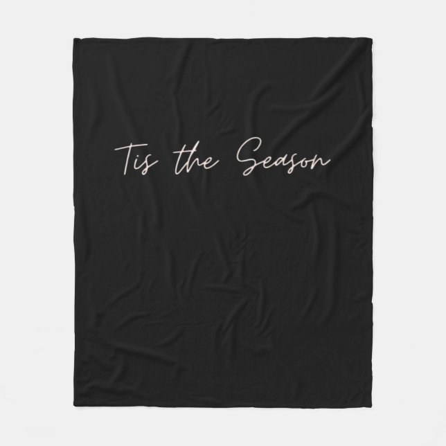 Neon Tis The Season Sign Fleece Blanket (Front)