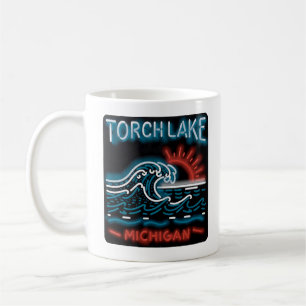 Neon Torch Lake Michigan Coffee Mug
