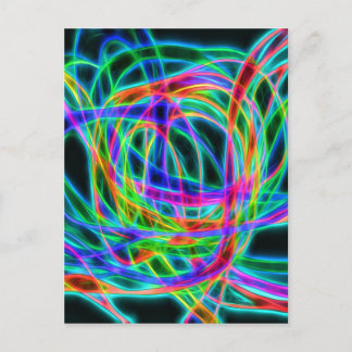neon traffic postcard