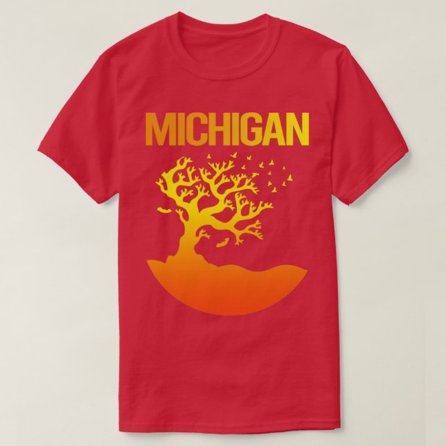 Neon Tree Art Michigan  T-Shirt (Design Front)