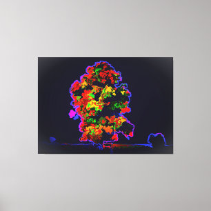 Neon Tree Explosion Canvas Print