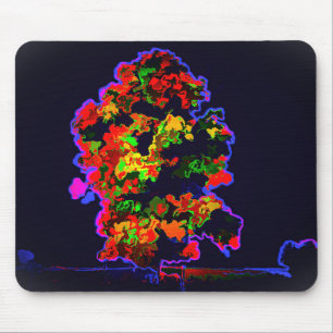 Neon Tree Explosion Mouse Mat