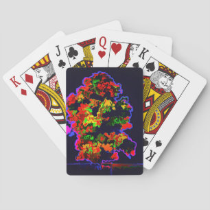 Neon Tree Explosion Playing Cards