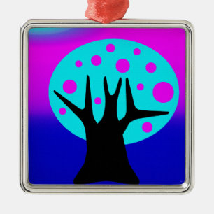 Neon Tree Metal Ornament