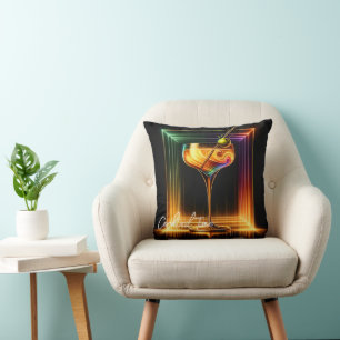 Neon Trendy Party Time Personalised Cushion