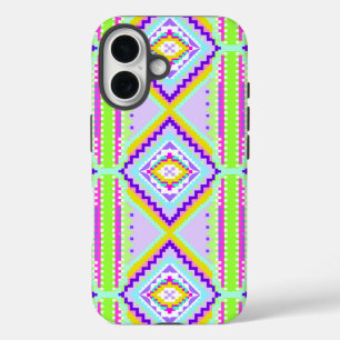 Neon Tribal Dreams Kaleidoscope iPhone 16 Case