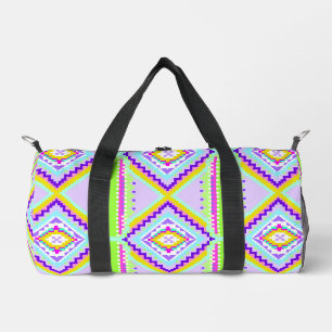 Neon Tribal Dreams Kaleidoscope Duffle Bag