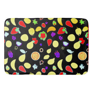 Neon Tropic Fruits Burst Bath Mat