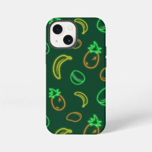 Neon Tropical Fruit Pattern iPhone 13 Mini Case