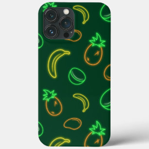Neon Tropical Fruit Pattern iPhone 13 Pro Max Case