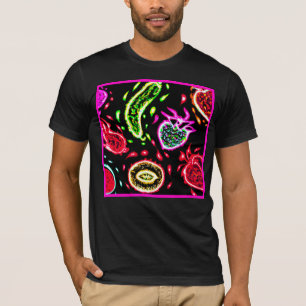Neon Tropical Fruits Patterns Art. Buy Now T-Shirt