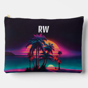 Neon Tropical Night Accessory Pouch