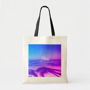 Neon Tropical Paradise Trendy Tote Bag