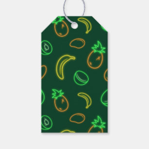 Neon Tropical Pattern Gift Tag