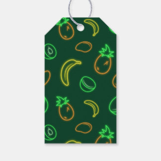 Neon Tropical Pattern Gift Tag