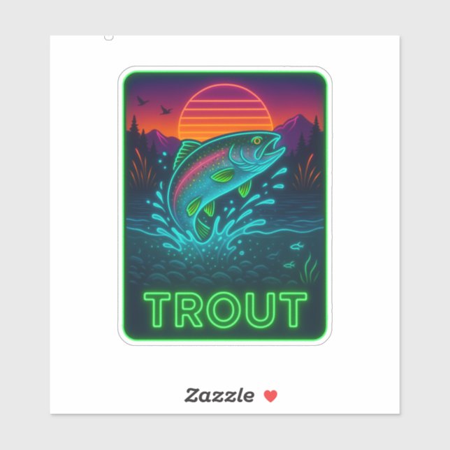 Neon Trout Sticker (Sheet)