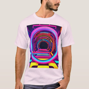 Neon Tunnel Dimensions T-Shirt