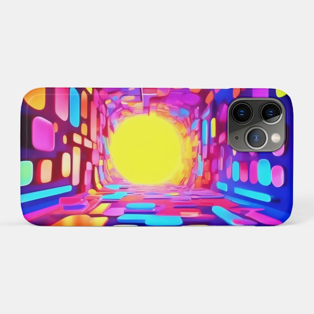 Neon Tunnel: Psychedelic Journey Case-Mate iPhone Case (Back (Horizontal))